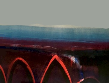 RED BRIDGE BLUE SKY
monoprint 300 x 400 mm
£375
